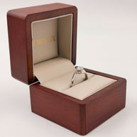 Anillo de Compromiso 1.0ct Corte REDONDO Eternity- Anillo de Compromiso en Oro (10k, 14k, 18k) o Plata y Diamante Lab-Grown o Moissanita