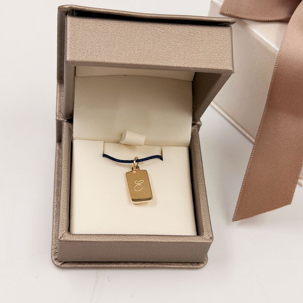 Collar Family Tag 2 Piedras (Placa Personalizable) - Joyería Personalizada en Oro (10k, 14k, 18k) o Plata 0.925