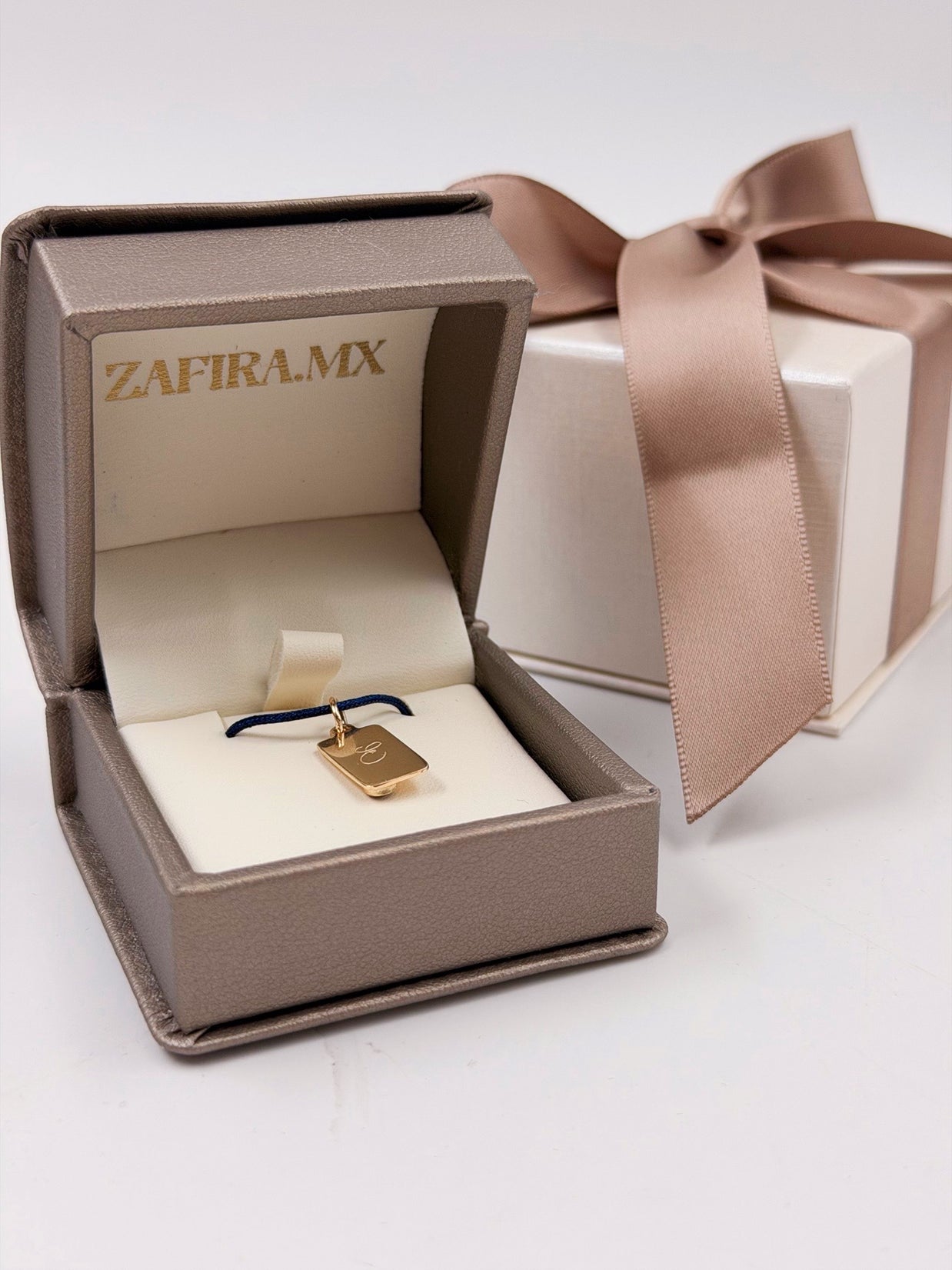 Collar Family Tag 2 Piedras (Placa Personalizable) - Joyería Personalizada en Oro (10k, 14k, 18k) o Plata 0.925