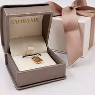 Collar Family Tag 2 Piedras (Placa Personalizable) - Joyería Personalizada en Oro (10k, 14k, 18k) o Plata 0.925