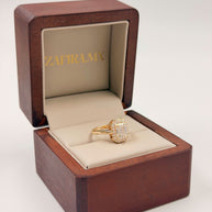 Anillo de Compromiso 1.0ct Corte Esmeralda con Halo