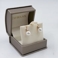 Arete perla con brillantes - Aretes de Oro (10k, 14k y 18k) y Plata 0.925