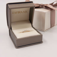 Anillo Media Churumbela Grecia Alternada Marquise y Piedra Redonda- Joyería Fina en Oro Sólido (10k, 14k, 18k) o plata 0.925