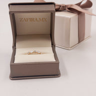 Anillo Media Churumbela Grecia Alternada Marquise y Piedra Redonda- Joyería Fina en Oro Sólido (10k, 14k, 18k) o plata 0.925