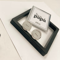 Mancuernillas Redondas con Grabado - Oro Sólido (10k, 14k, 18k) o Plata 0.925