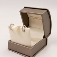 Arete huggies con brillantes - Aretes de Oro (10k, 14k y 18k) y Plata 0.925