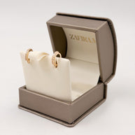 Arete huggies con brillantes - Aretes de Oro (10k, 14k y 18k) y Plata 0.925