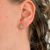 Arete Oval 0.5ct - Aretes de Oro (10k, 14k, 18k) y Piedras Preciosas