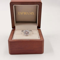 Anillo de Compromiso 3.5ct Corte REDONDO Solitario 6 prongs - Anillo de Compromiso en Oro (10k, 14k, 18k) o Plata y Diamante Lab-Grown o Moissanita