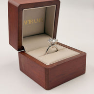 Anillo de Compromiso 3.5ct Corte REDONDO Solitario 6 prongs - Anillo de Compromiso en Oro (10k, 14k, 18k) o Plata y Diamante Lab-Grown o Moissanita