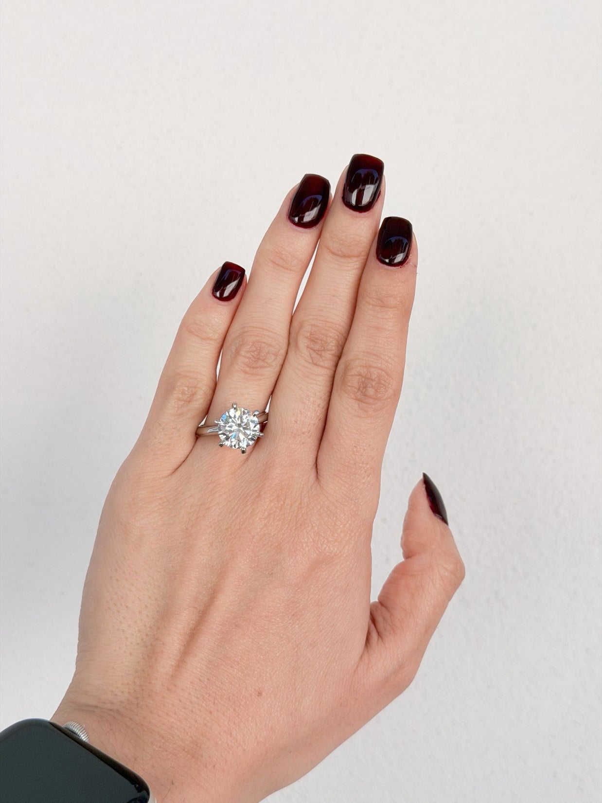 Anillo de Compromiso 3.5ct Corte REDONDO Solitario 6 prongs - Anillo de Compromiso en Oro (10k, 14k, 18k) o Plata y Diamante Lab-Grown o Moissanita