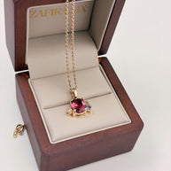 Collar Family 4 Piedras Diseño 1 (Birthstones) - Oro (10k, 14k, 18k) o Plata 0.925 - Joyería Personalizada