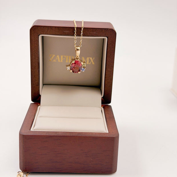 Collar Family 4 Piedras Diseño 1 (Birthstones) - Oro (10k, 14k, 18k) o Plata 0.925 - Joyería Personalizada