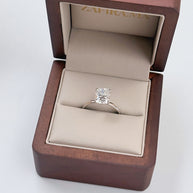 Anillo de Compromiso Elara 2.5ct Corte CUSHION Elongated solitario- Anillo de Compromiso en Oro (10k, 14k, 18k) Y Diamante Lab-Grown