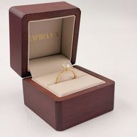 Anillo de Compromiso 1.5ct Oval con media churumbela - Anillo de Compromiso en Oro (10k, 14k, 18k) o Plata 0.925 y Diamante Lab-Grown o Moissanita