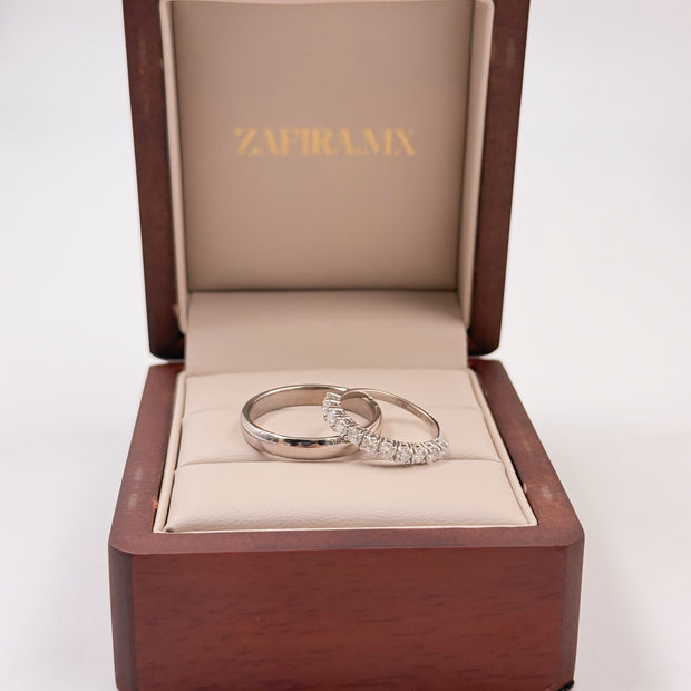 Argollas Maite con incrustaciones Moissanita