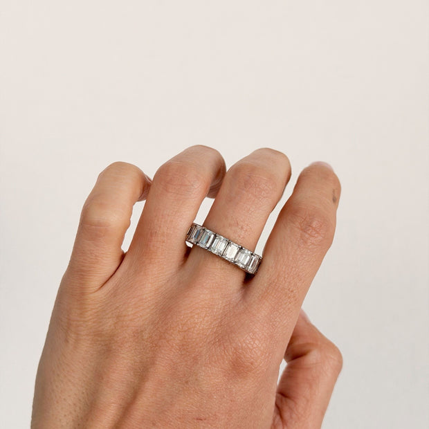 Churumbela Eternity Corte Esmeralda (Oro 10k, 14k, 18k) con Moissanita