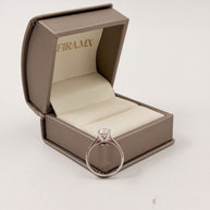 Anillo de Compromiso Luna 1ct Corte REDONDO Solitario- Anillo de Compromiso en Oro (10k, 14k, 18k) o Plata 0.925 y Diamante Lab-Grown o Moissanita