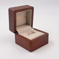 Anillo de Compromiso 2.5ct Corte MARQUISE con media churumbela (Pavé) - Anillo de Compromiso en Oro (10k, 14k, 18k) o Plata 0.925 y Diamante Lab-Grown o Moissanita