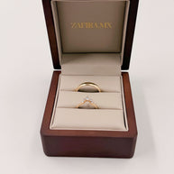 Anillos de boda Corona Princesa Incrustaciones Moissanita - Argolla de Matrimonio en Oro Sólido (10k, 14k, 18k) o Plata