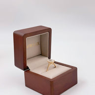 Anillo de Compromiso Umay 3.5ct Corte ESMERALDA Solitario- Anillo de Compromiso en Oro (10k, 14k, 18k) o Plata 0.925 y Diamante Lab-Grown o Moissanita