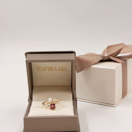 Family Ring 2 piedras Diseño 1 - Anillo Familiar de Oro (10k, 14k, 18k) o Plata 0.925 y Piedras de Nacimiento