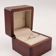 Anillo de Compromiso 1.0ct Corte REDONDO Solitario 6 prongs - Anillo de Compromiso en Oro (10k, 14k, 18k) o Plata y Diamante Lab-Grown o Moissanita