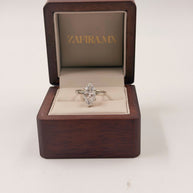 Anillo de Compromiso 2.5ct Corte MARQUISE solitario - Anillo de Compromiso en Oro (10k, 14k, 18k) o Plata 0.925 y Diamante Lab-Grown o Moissanita