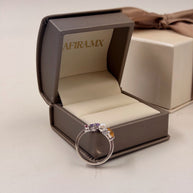 Family Ring 4 piedras Diseño 9 - Anillo Familiar de Oro (10k, 14k, 18k) o Plata 0.925