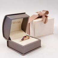 Family Ring 6 piedras Diseño 1 - Anillo Familiar de Oro (10k, 14k, 18k) y Piedras de Nacimiento