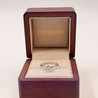 Anillo de Compromiso 1.0ct Oval Solitario - Anillo de Compromiso en Oro (10k, 14k, 18k) o Plata 0.925 y Diamante Lab-Grown o Moissanita