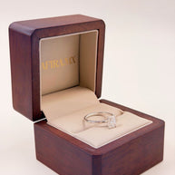 Anillo de Compromiso 1.0ct Corte ESMERALDA solitario- Anillo de Compromiso en Oro (10k, 14k, 18k) o Plata 0.925 y Diamante Lab-Grown o Moissanita