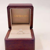 Anillo de Compromiso 1.0ct Corte ESMERALDA solitario- Anillo de Compromiso en Oro (10k, 14k, 18k) o Plata 0.925 y Diamante Lab-Grown o Moissanita