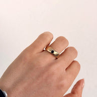 Pinky ring Zafiro redondo 3.0mm - Joyería Fina en Oro Sólido (10k, 14k, 18k) (Copia)