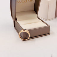 Pinky ring Zafiro redondo 3.0mm - Joyería Fina en Oro Sólido (10k, 14k, 18k) (Copia)