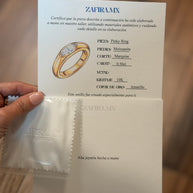 Pinky ring Marquise 0.5ct - Joyería Fina en Oro Sólido (10k, 14k, 18k)