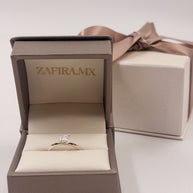Anillo de Compromiso Catedral 0.5ct PRINCESA solitario - Anillo de Compromiso en Oro (10k, 14k, 18k) o Plata 0.925 y Diamante Lab-Grown o Moissanita