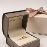 Anillo de Compromiso Catedral 0.5ct PRINCESA solitario - Anillo de Compromiso en Oro (10k, 14k, 18k) o Plata 0.925 y Diamante Lab-Grown o Moissanita