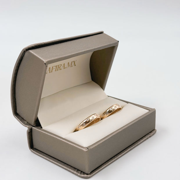 Argollas PLATA Valentina con Diamantes Labgrowm