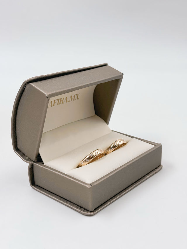 Argollas PLATA Valentina con Diamantes Labgrowm