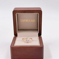 Anillo de Compromiso Amelia 2.0ct Corte REDONDO Solitario- Anillo de Compromiso en Oro (10k, 14k, 18k) o Plata 0.925 y Diamante Lab-Grown o Moissanita