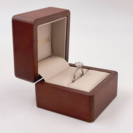 Anillo de Compromiso 1.5ct Corte REDONDO Solitario 6 prongs