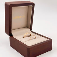 Argolla Corona con incrustaciones Moissanita - Oro solido (10k, 14k, 18k)