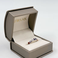 Anillo familiar simétrico - Anillo Familiar de Oro (10k, 14k, 18k) y Piedras de Nacimiento