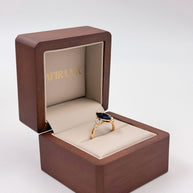 Anillo de Compromiso 2.40ct Zafiro Marquise con diamantes laterales- Anillo de Compromiso en Oro (10k, 14k, 18k)  y Diamante Lab-Grown