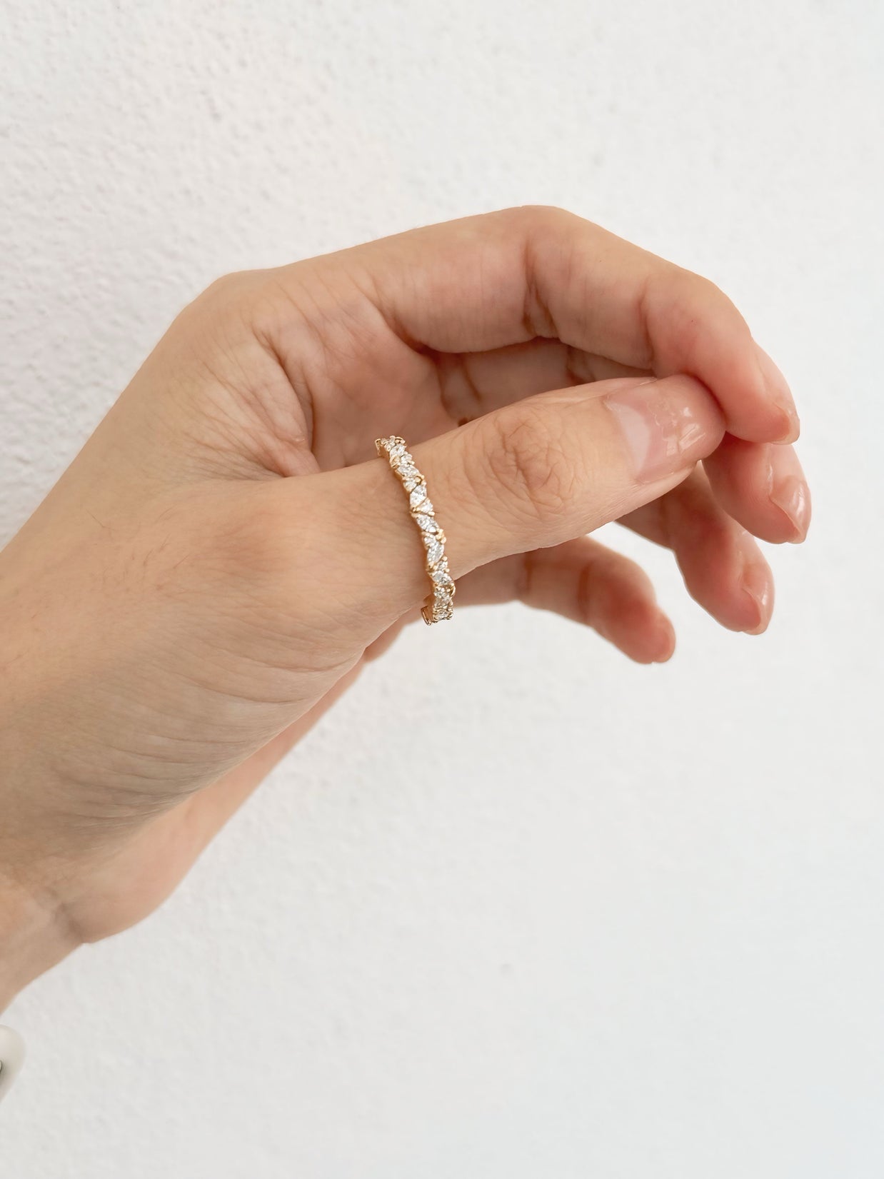 Argolla Nuria con Diamantes Lab-Grown - Oro Sólido (10k, 14k, 18k)