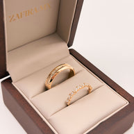 Argolla Nuria con Diamantes Lab-Grown - Oro Sólido (10k, 14k, 18k)