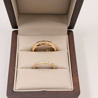 Argolla Nuria con Diamantes Lab-Grown - Oro Sólido (10k, 14k, 18k)