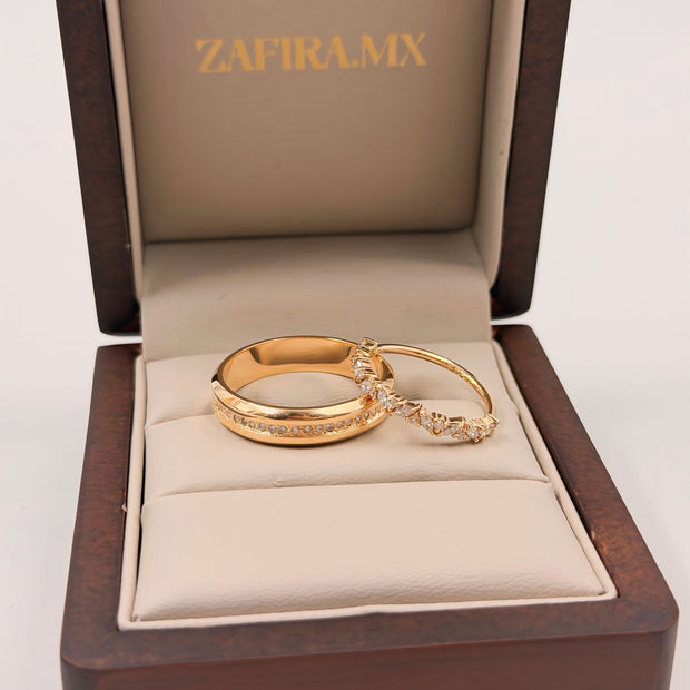 Argolla Nuria con Diamantes Lab-Grown - Oro Sólido (10k, 14k, 18k)