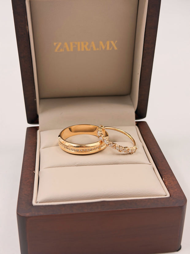 Argolla Nuria con incrustaciones Diamante Lab-Grown